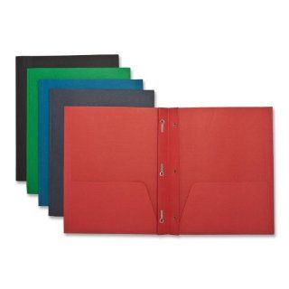 Sparco 2 Pocket Folders with Fasteners, 1/2 Inch Capacity, Letter, 25 Box, Assorted (SPR71440)  Binding Covers 