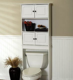 Zenith Products 3149WWP 2 Cabinet Space Saver with Bath Storage, White   Bathroom Furniture Sets