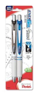 Pentel EnerGel Pearl Deluxe RTX Liquid Gel Pen, 0.5mm, Fine Line, Needle Tip, Black Ink/Blue Ink, 2 Pack (BLN75WBP2AC)  Gel Ink Rollerball Pens 