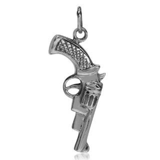 925 Sterling Silver PISTOL GUN Pendant Jewelry