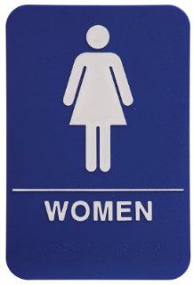 Women's Restroom Sign   Blue 