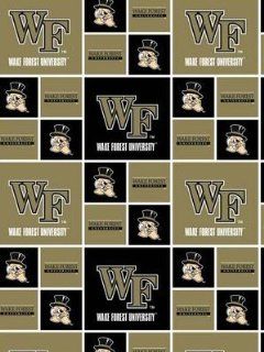 60" Wide Ncaa Wake Forest University Polar Fleece Fabric By the Yard Kitchen & Dining