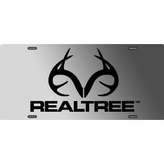 Camowraps Realtree Acrylic Mirror License Plate (Blue/Orange) Automotive