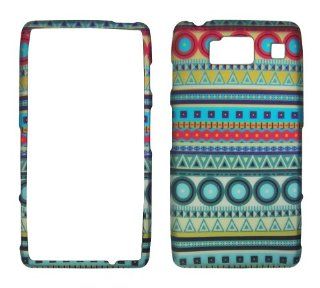 2D Blue Red Circle Tribal Motorola Droid Razr HD XT926 Verizon Case Snap on Case Cover Hard Shell Protector Cover Phone Hard Case Cell Phones & Accessories