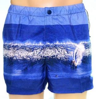 Sundek Golden Wave Men's Swimtrunks GM520BDP02B6 Blue 007 Sz M at  Mens Clothing store