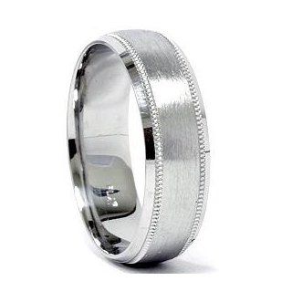 Mens 7mm 950 Palladium Satin Wedding Ring New Band Jewelry