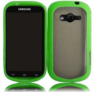 For Samsung Galaxy Reverb M950 PC+TPU Cover Case Neon Green/Clear Cell Phones & Accessories