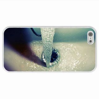 Custom Designer Apple Iphone 5 5S Macro Water Jet Stream Sink Love Present White Cellphone Shell For Everyone Cell Phones & Accessories