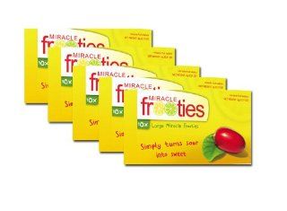 Miracle Frooties Miracle Fruit Berry Tablets XL 600 Mg (Five Packs)  Fruit Flavored Candies  Grocery & Gourmet Food
