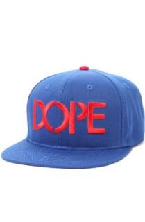 DOPE Men's Stencil Logo Snapback One Size Blue at  Mens Clothing store Baseball Caps