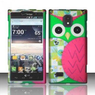 For LG Spectrum 2 VS930 (Verizon) Rubberized Design Cover   Owl Cell Phones & Accessories