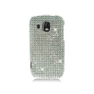 Samsung Transform Ultra M930 SPH M930 Bling Gem Jeweled Jewel Crystal Diamond Silver Cover Case Cell Phones & Accessories