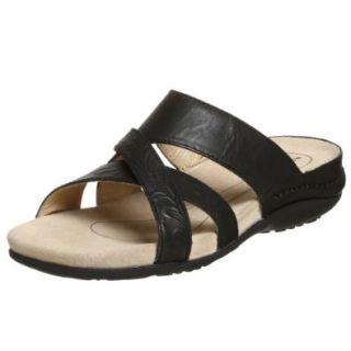 Rockport Women's Comfort Wonders  Slide Sandal,Black,6.5 M Shoes