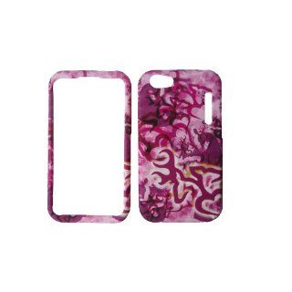 ALCATEL ONE TOUCH 955 MULTI PURPLE PINK CAMO DEER HEART HEARTS RUBBERIZED HARD COVER CASE SNAP ON Cell Phones & Accessories