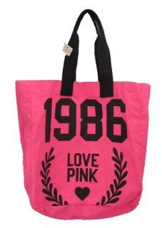 Victoria's Secret Large Pink Logo Weekender Slouchy Tote Bag 