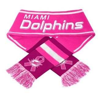 Miami Dolphins 2013 NFL Breast Cancer Awareness Wordmark Scarf  Sports Fan Scarves  Sports & Outdoors
