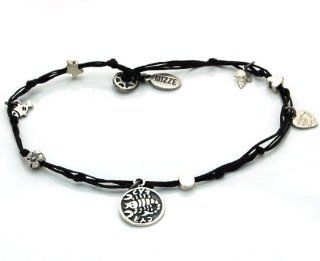 Handmade Recovery King Solomon Seal Charms Ankle Bracelet in Black Anklets Jewelry