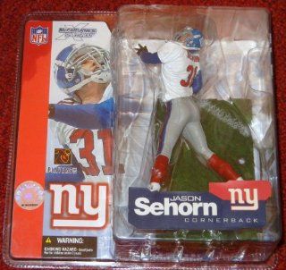 McFarlane Toys NFL Sports Picks Series 4 Action Figure Jason Sehorn (New York Giants) White Jersey Toys & Games