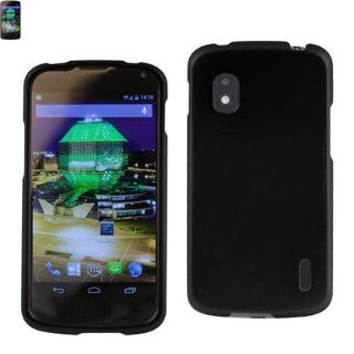 Reiko RPC10 LGE960BK Slim and Durable Rubberized Protective Case for LG Google Nexus 4 E960   Retail Packaging   Black Cell Phones & Accessories