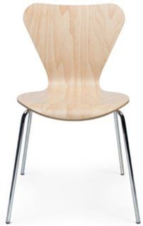 Art Design International CL 4 939 Clover Stacking Chair in Cherry 