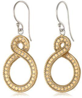 Anna Beck Designs "Timor Twisted" 18k Gold Plated Small Twisted Drop Earrings Jewelry