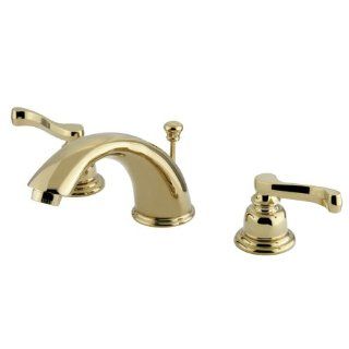 Kingston Brass KB962FL+ Royale Widespread Lavatory Faucet, Polished Brass   Touch On Bathroom Sink Faucets  