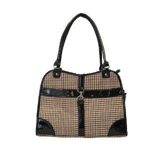 Anima Houndstooth Purse Carrier, 13.5 Inch by 6.5 Inch by 10.5 Inch, Brown  Pet Carriers 