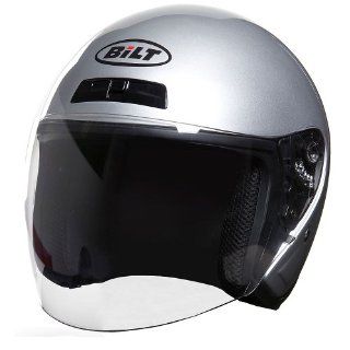 BILT Roadster Open Face Motorcycle Helmet   XL, Black Automotive