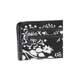 Thirty One Timeless Wallet in Black Floral Brushstrokes 