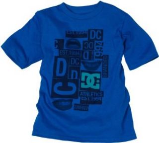 DC Apparel   Kids Boys 2 7 Grin Tee, Blue, Medium Fashion T Shirts Clothing