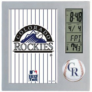 MLB Colorado Rockies Digital Desk Clock  Sports Fan Wall Clocks  Sports & Outdoors