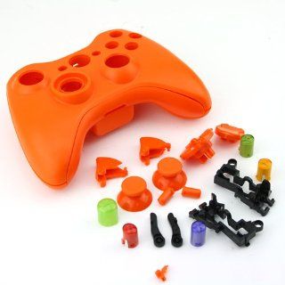 iMonitor Wireless Controller Replacement Shell for XBOX 360 Full Set   Orange Video Games