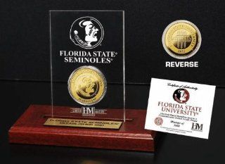 Florida State University 24KT Gold Coin Etched Acrylic Sports Collectibles
