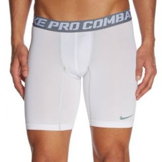 Nike 519977 Pro Core Men's Long Compression Shorts 6"   White  Underwear Men Nike  Clothing