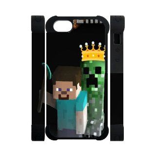 Dual protective Silicone&Polymer Anti slip Diy one piece Case iPhone 5 Minecraft Game Awesome Image 971_03 Cell Phones & Accessories