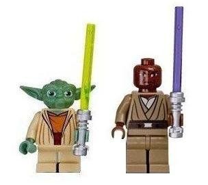 Yoda & Mace Windu (Loose) Lego Star Wars Clone Wars Figures with Lightsabers Toys & Games