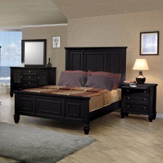 Sandy Beach Black California King Bed By Coaster Furniture Home & Kitchen