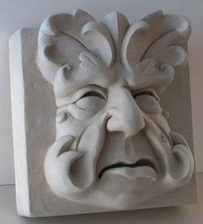 Cast Stone Garden Grouch Design Installation Block Leaf Face Sculpture   Lady Bug   Outdoor Plaques