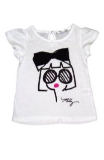 MILLY MINIS Cap Sleeve Milly Girl T Shirt  2  WHITE Clothing
