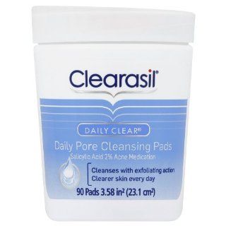 Clearasil Daily Clear Acne Treatment Pore Cleansing Pads, 90 Count  Facial Cleansing Pads  Beauty
