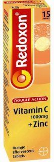 Redoxon Double Action Vitamin C & Zinc Orange Effervescent 15 Tablets Health & Personal Care