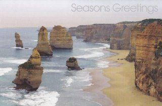 Greeting Christmas Card Australia "Seasons Greetings" Twelve Apostles Melbourne 