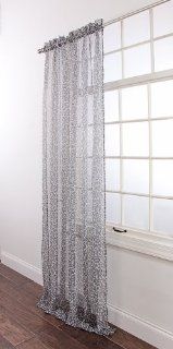 Stylemaster Julia Printed Sheer Rod Pocket Panel, 55 by 84 Inch, Chrome   Window Treatment Panels
