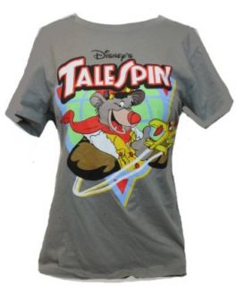 Tail Spin (TailSpin) Girls (Juniors) T Shirt   Baloo Airplane Cartoon Logo Novelty T Shirts Clothing