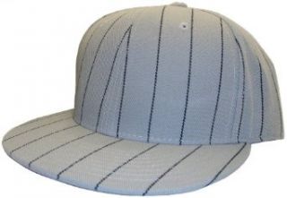 Decky Pinstripe Fitted Flat Bill Baseball Cap Grey (Size 7 1/8) at  Mens Clothing store