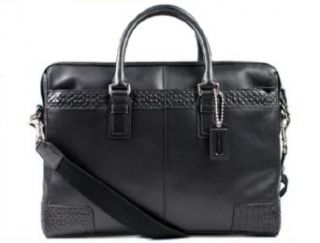Coach Gramercy Calf Leather Zip Top Briefcase Bag 70454 Black Shoulder Handbags Shoes