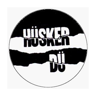 Husker Du   Logo (Black And White)   1.25" Button / Pin Clothing