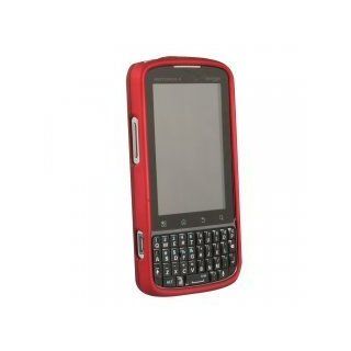 Motorola A957 Droid Pro Rubberized Shield Hard Case   Red Cell Phones & Accessories
