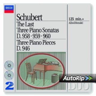 Schubert The Last Three Piano Sonatas D. 958 959 960 Music
