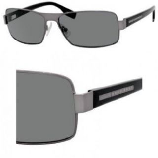 Boss Hugo Boss 0316/S Sunglasses Semi Matte Dark Ruthenium Black / Green Polarized Clothing